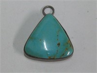 Sterling Silver Turquoise SW Pendant Signed