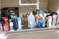 Cleaning Supplies in Under-Sink Cabinet