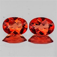 Natural Reddish Orange Andesine Pair [Flawless-VVS