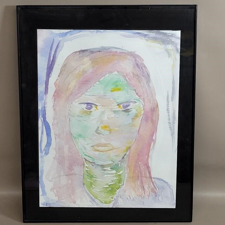 ORIGINAL WATERCOLOR SIGNED EH 
11" x 14" FRAMED