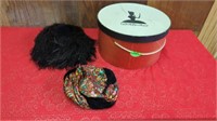 WOMENS VINTAGE HATS WITH HAT BOX