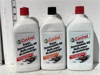 3 bottles of Castrol super snowmobile oil