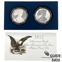 2012 Proof and Rev. Proof Silver Eagle Set [2