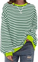 (new)size:M,Women Oversized Striped Color Block