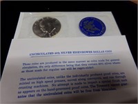 Eisenhower uncirculated dollar coin 40% silver