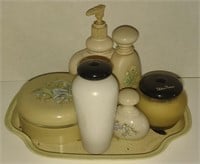 Palsna Picasso & Avon Floral Bathroom Containers