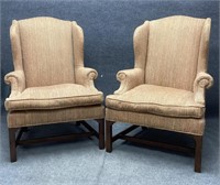 Pair of Henredon Wingback Chairs