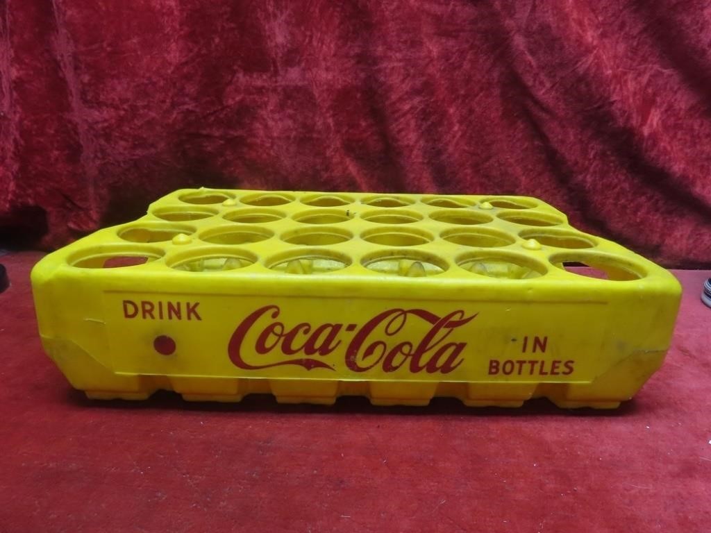 Drink Coca Cola Yellow plastic crate carrier.