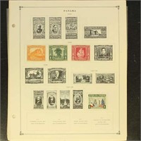 Panama Stamps mint hinged and used on pages, mint