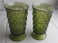 2 Whitehall Green Indiana Vtg. Glasses