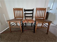 3 antique chairs