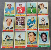 1974 TOPPS FOOTBALL 12 CARD LOT W/ DEACON JONES