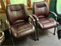 Pair of Leatherette Armchairs