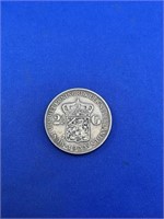 Netherlands 2 1/2 Guilder Silver Coin