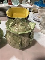 Fitz And Floyd Vegetable Cabbage Bowl W lid Decor