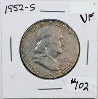 1952-S  Franklin Half Dollar   VF