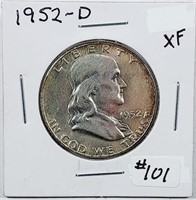 1952-D  Franklin Half Dollar   XF