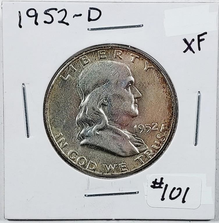 1952-D  Franklin Half Dollar   XF