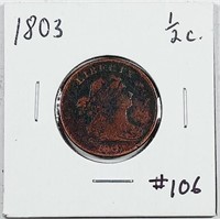 1803  Half Cent   AG