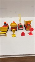 Fisher price vintage construction and firefighter