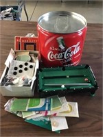 Coca-cola Bank, Miniature Pool Game, Buttons And