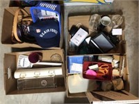 (4) Box Lots- Mugs, Scissors, Hat, Basket, Etc.