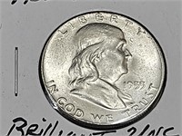1955 Silver Franklin Half Dollar Coin