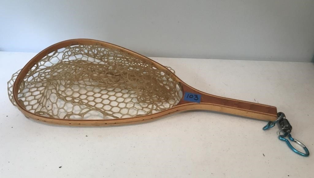 Wooden Fish Net With Plastic Netting