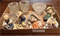 Homco Children Figurines, Candle Holders