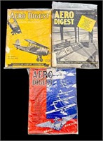 (3) Aero Digest magazines, 1935, 1939 & 1940