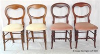 Victorian Harlequin Set of 4 Balloon Back Chairs
