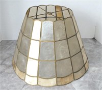 ANTIQUE MICAH GLASS LAMP SHADE - 13"