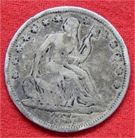 1857 Seated Liberty Silver Half Dollar