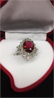 Lab Created Ruby Ring size 9