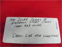 1991 score series 2  baseball Approx 425 cards