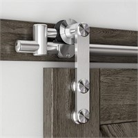 SMARTSTANDARD 8ft Stainless Steel Barn Door Kit