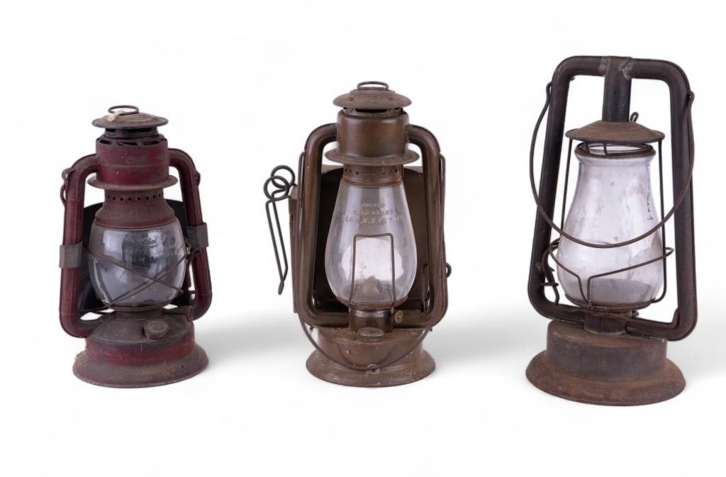 Antique Dietz, Prisco, & Junior Railroad Lanterns