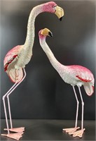 Pair Free Standing Large Flamingo Statues
