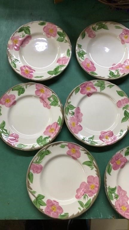 8 Franciscan salad plates. Three plates have