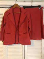 VINTAGE HANDMADE 2PC SUIT BLAZER AND SKIRT