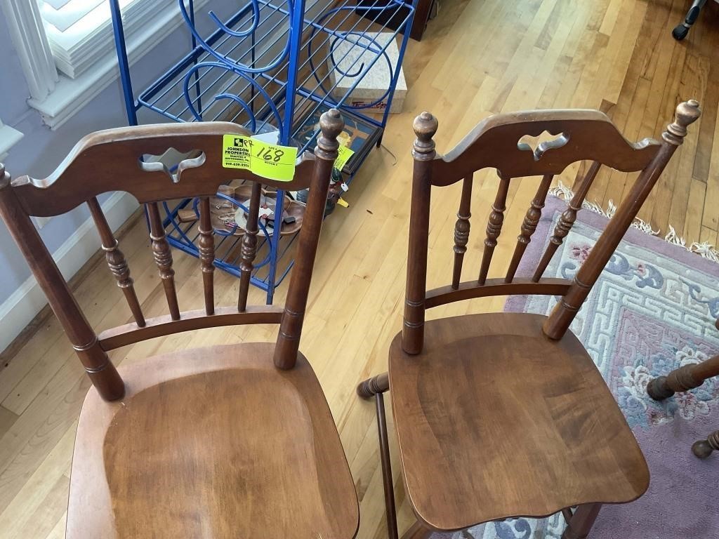TELL CITY PAIR OF DINING ROOM CHAIRS