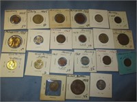 Vintage Foreign Coin Collection - 21pc In Sleeves