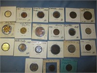 Vintage Foreign Coin Collection - 21pc In Sleeves