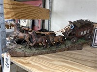 Stage Coach Statue 22"