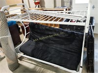 Futon bunk bed- twin size top bunk, bottom bunk