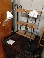Desk lamp with magnifying glass- 26" tall.