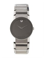 Movado Sapphire Silver Dial Ss Watch 35mm