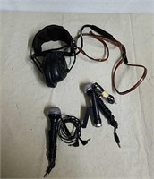 Two microphones with headset