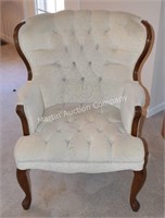 (L) White Arm Chair