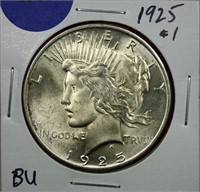 1925 Peace Dollar BU